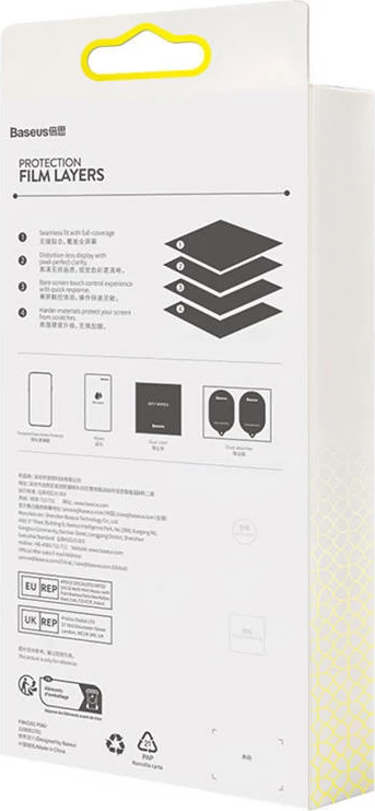 Mbështjellës xhami i temperuar Baseus për Redmi K60/K60 Pro, transparent