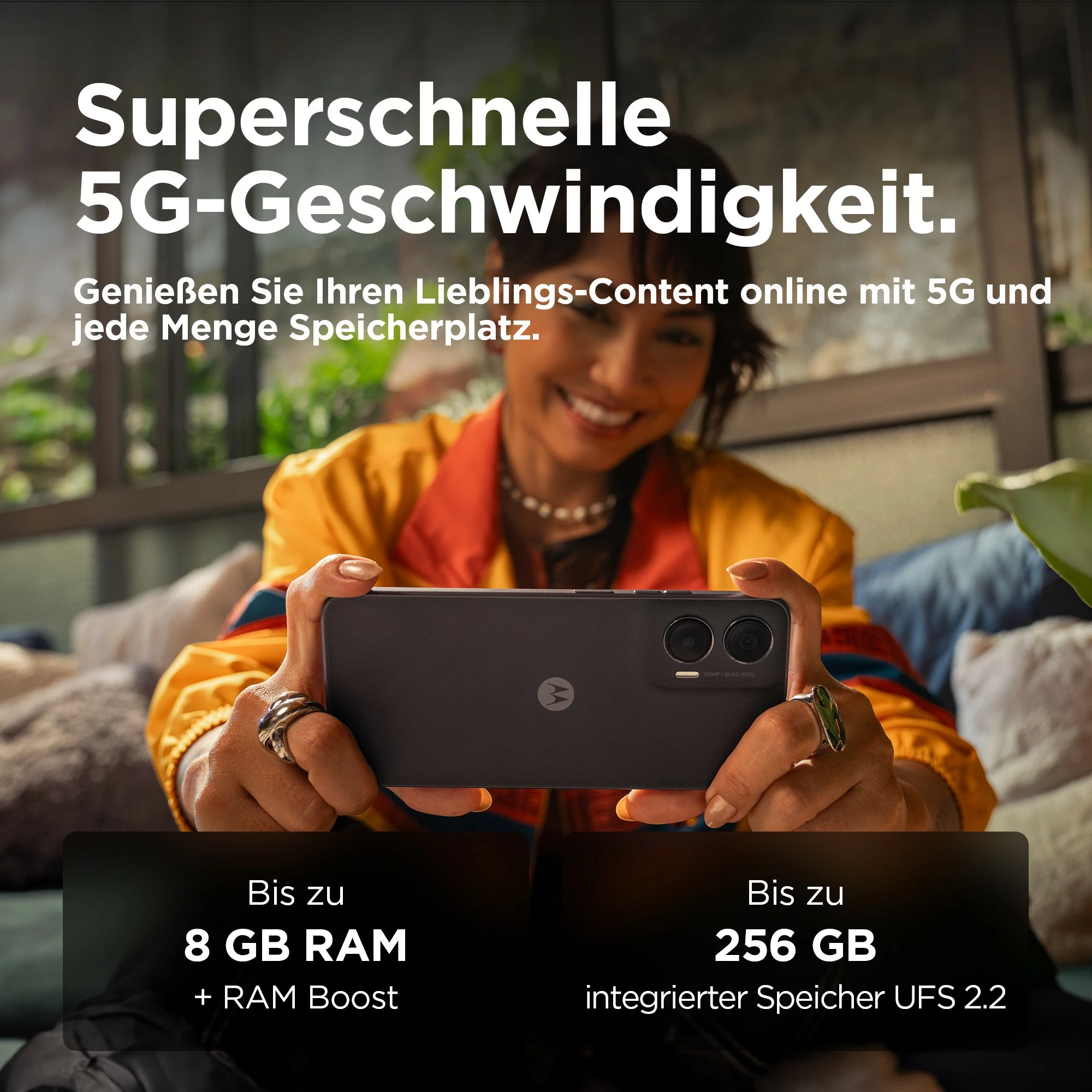 Celular Motorola moto g35 5G, 4 GB, 128 GB, 50 MP, Android 14, Ngjyrë e zezë