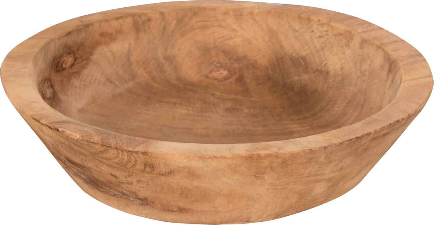 Enë dekorative rrethore prej druri të ricikluar FH4295, Φ30x7H cm