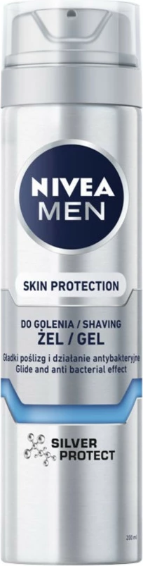 Xhel për rroje Nivea Silver Protect për meshkuj, 200ml