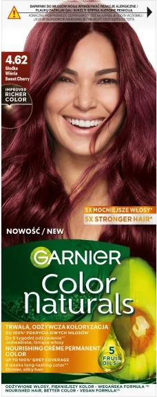 Ngjyrë për flokë Garnier Color Naturals 4.62 Qershi e Ëmbël për femra