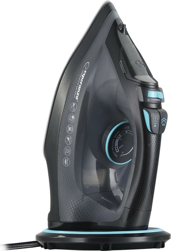 Hekur avulli pa kabëll, Esperanza Velvet, 2600W keramike, depo 300 ml, zi/blu deti