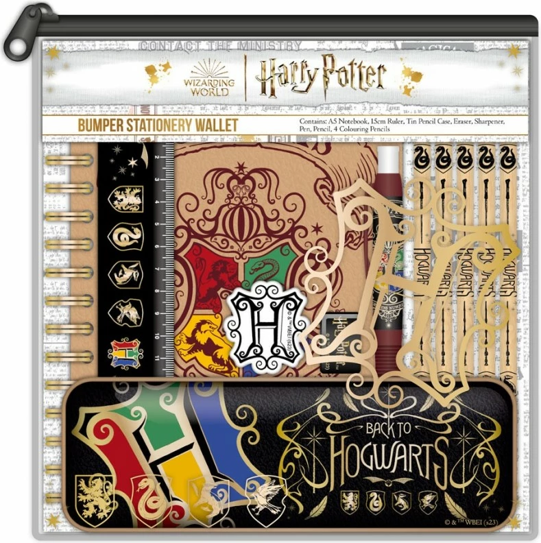 Set shkrimor Blue Sky Harry Potter Colourful Crest, fletore A5, 11 copë, shumëngjyrësh