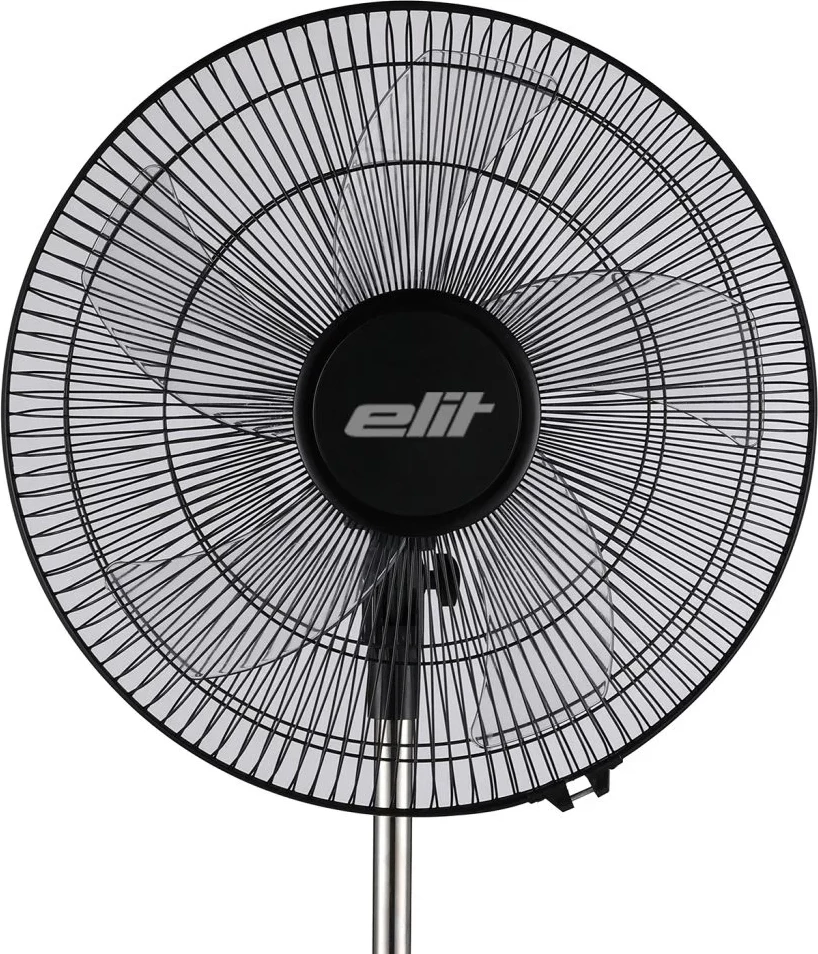 Ventilator dysheme, Elit FR-16HC, 16\" 40 cm, 60W, 5 fletë, 3 shpejtësi, 3 moda, ekran LED me telekomandë, timer 7.5h, lartësi deri 1.3 m, oscilim i gjerë, zi