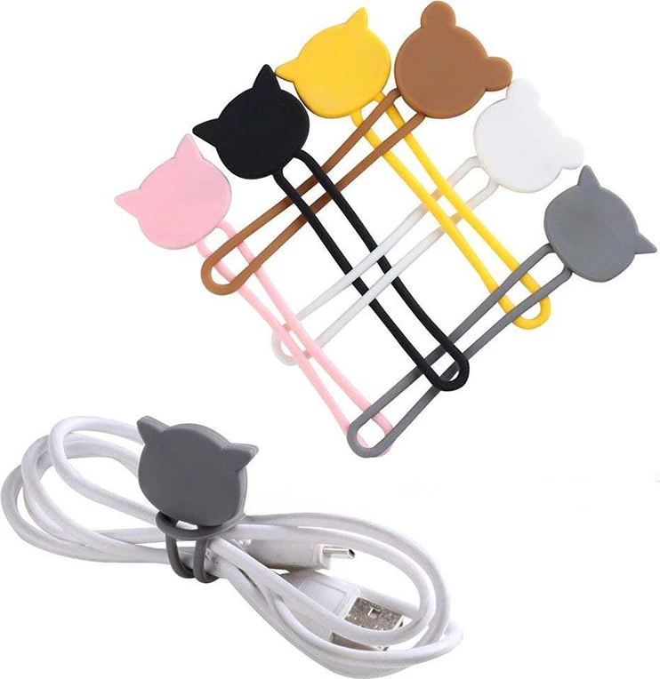 Mbështjellës kabllosh Hurtel prej silikoni, gri