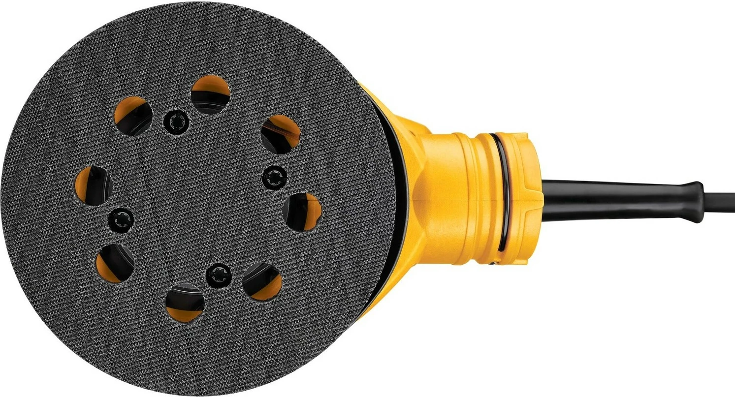 Lëmues orbital DeWALT 125mm 280W, zi/verdhe