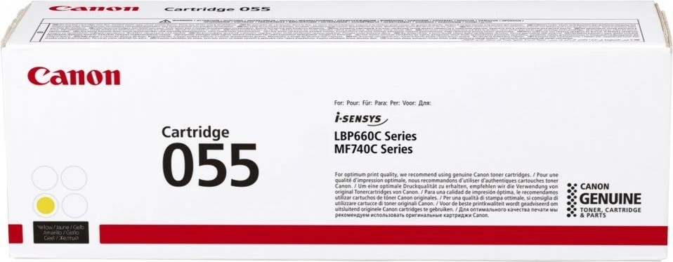 Toner Canon 055, 2100 faqe, Verdhë, 1 copë