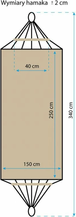 Hamak për kopsht për dy persona Yakimasport, blu