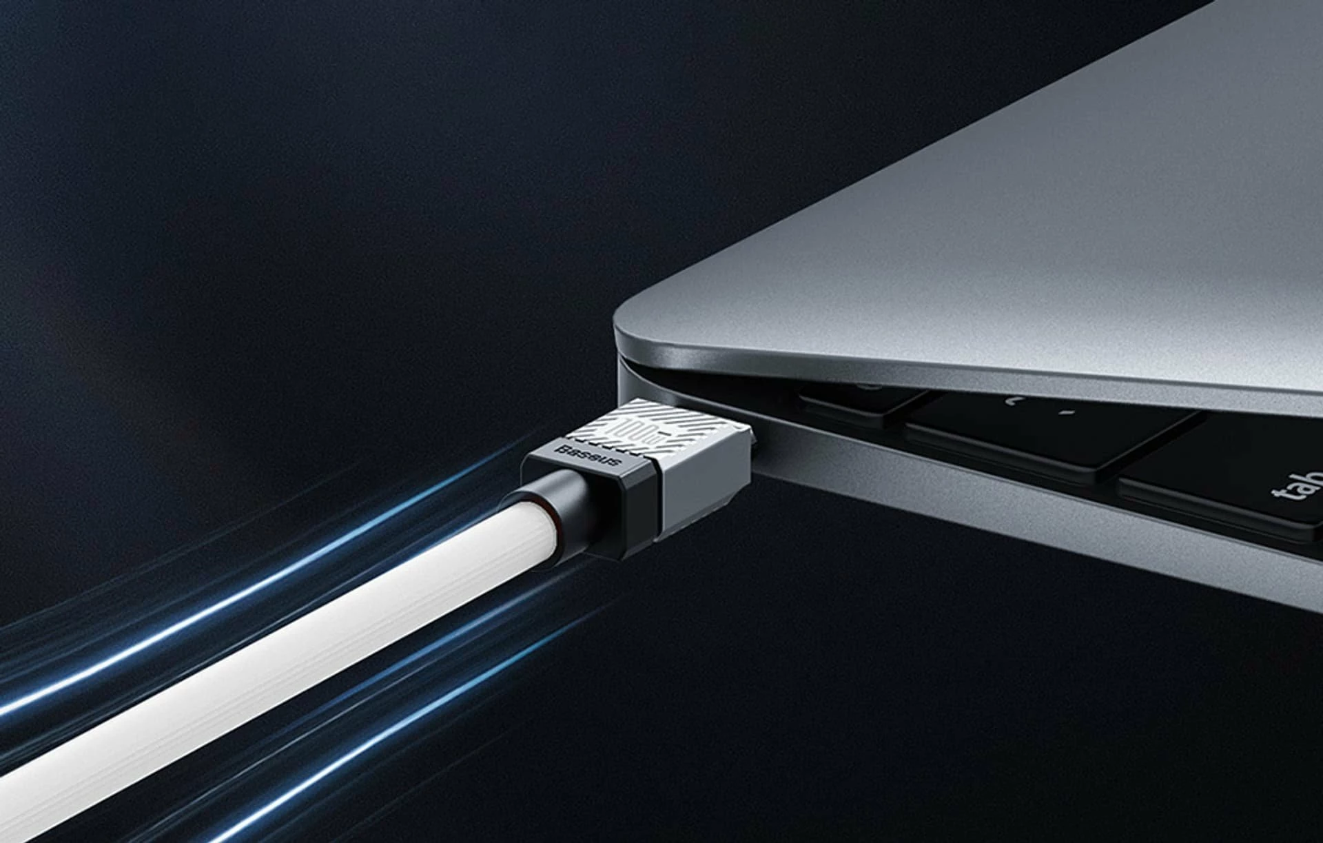 Kabl USB-C Baseus CAKW000302 USB-C në USB-C 2 m 100 W 480 Mbps i zi
