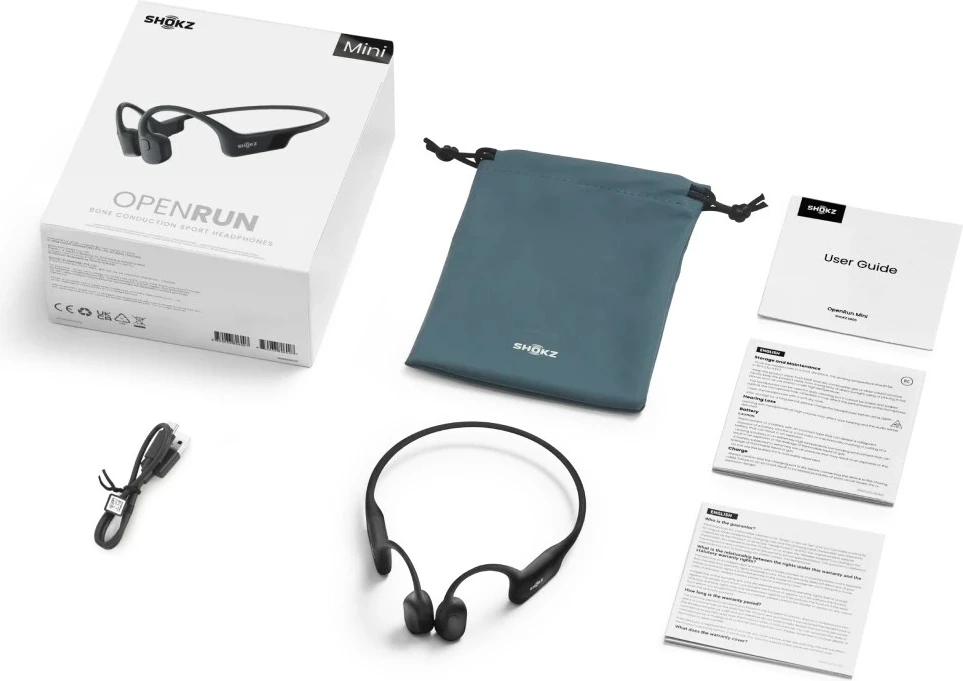 Kufje SHOKZ Openrun Mini, Wireless, Neck-band, Sport, Bluetooth, E zezë