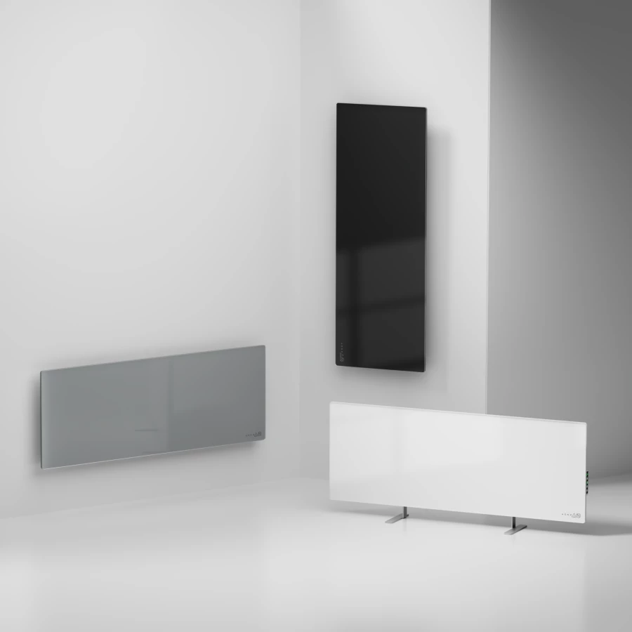 Ngrohës smart AENO Premium Eco AGH0003S 700W, xham i kalitur, infra të kuqe + konveksion, prizë EU (E/F), bardhë