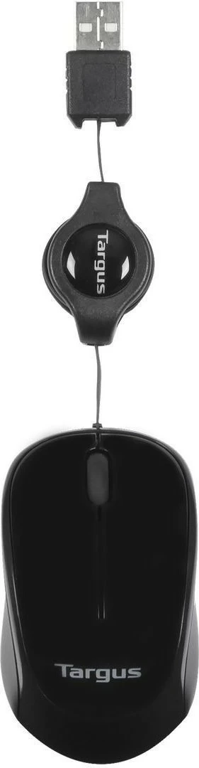 Maus Targus me kabllo tërheqëse, USB, 1000 DPI, i zi