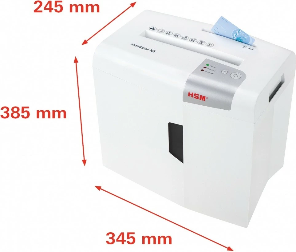 Makine shkatërruese dokumentesh HSM Shredstar X5, 18L, cross-cut 4x30mm, e bardhë