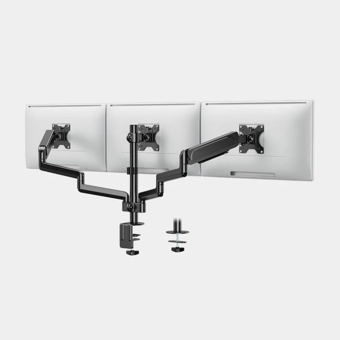 Mbajtës tavoline për 3 monitorë VONHAUS 3000243, 17-27 inç, gas spring, VESA 75x75/100x100, i zi