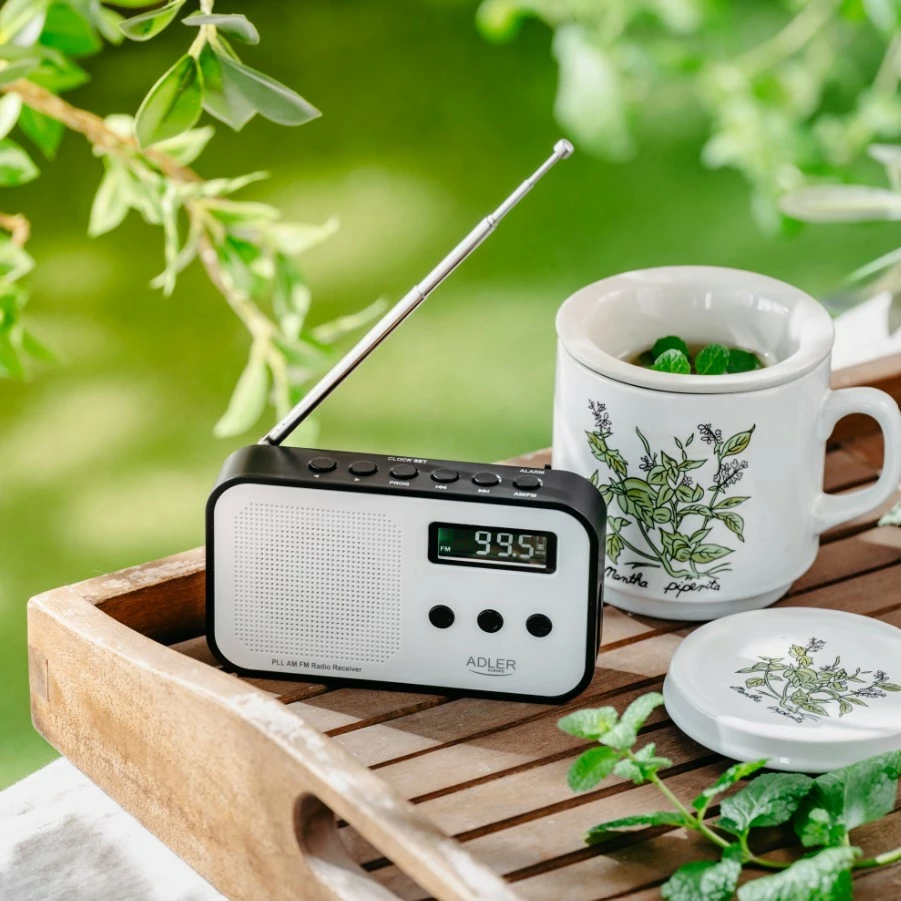 Radio digjitale Adler AD1907 PLL, e bardhë