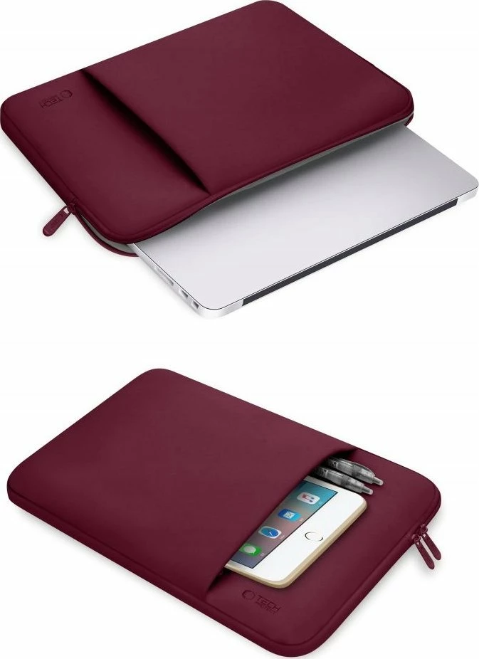 Mbështjellës neopren për laptop Tech-Protect Neopren Laptop 15-16\", Mulberry e kuqe