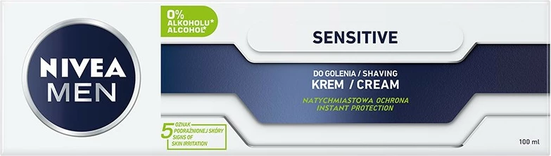 Krem për rruajtje për meshkuj Nivea Sensitive Soothing, 100ml