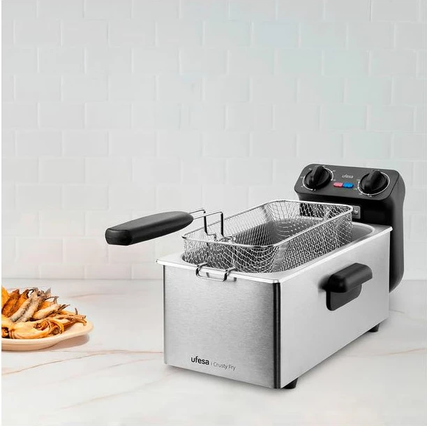 Fritezë UFESA Crusty Fry 3000 3 L 2000 W, inox/e zezë