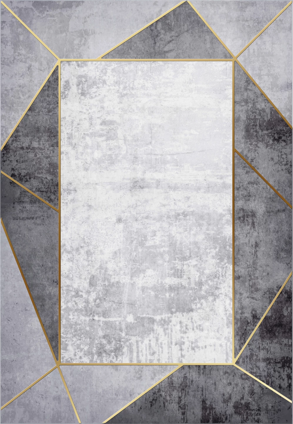 Tepih modern JOSIANE, gri-bardhë, 80x150cm, FH7676.23