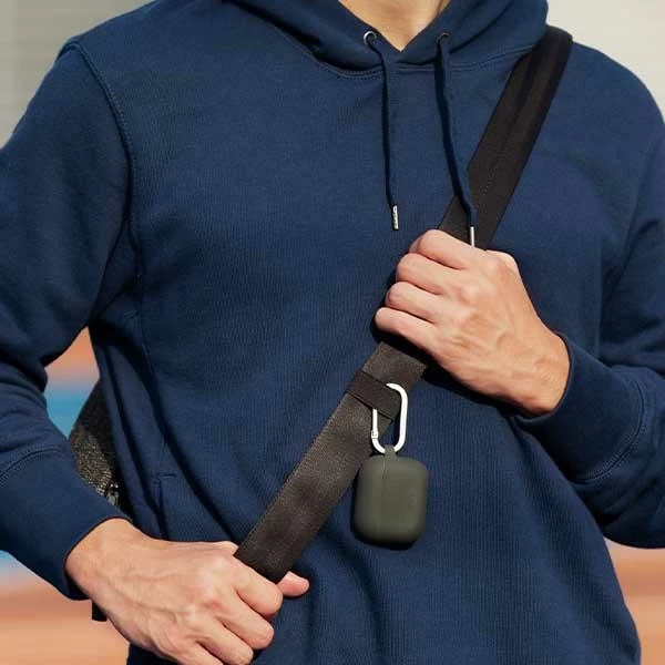 Mbështjellës UNIQ Vencer për AirPods Pro 2, me karabiner, e gjelbër