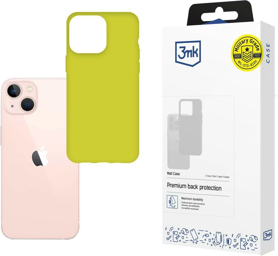 Mbështjellës 3mk Matt Case për iPhone 14, TPU, Jeshile lime