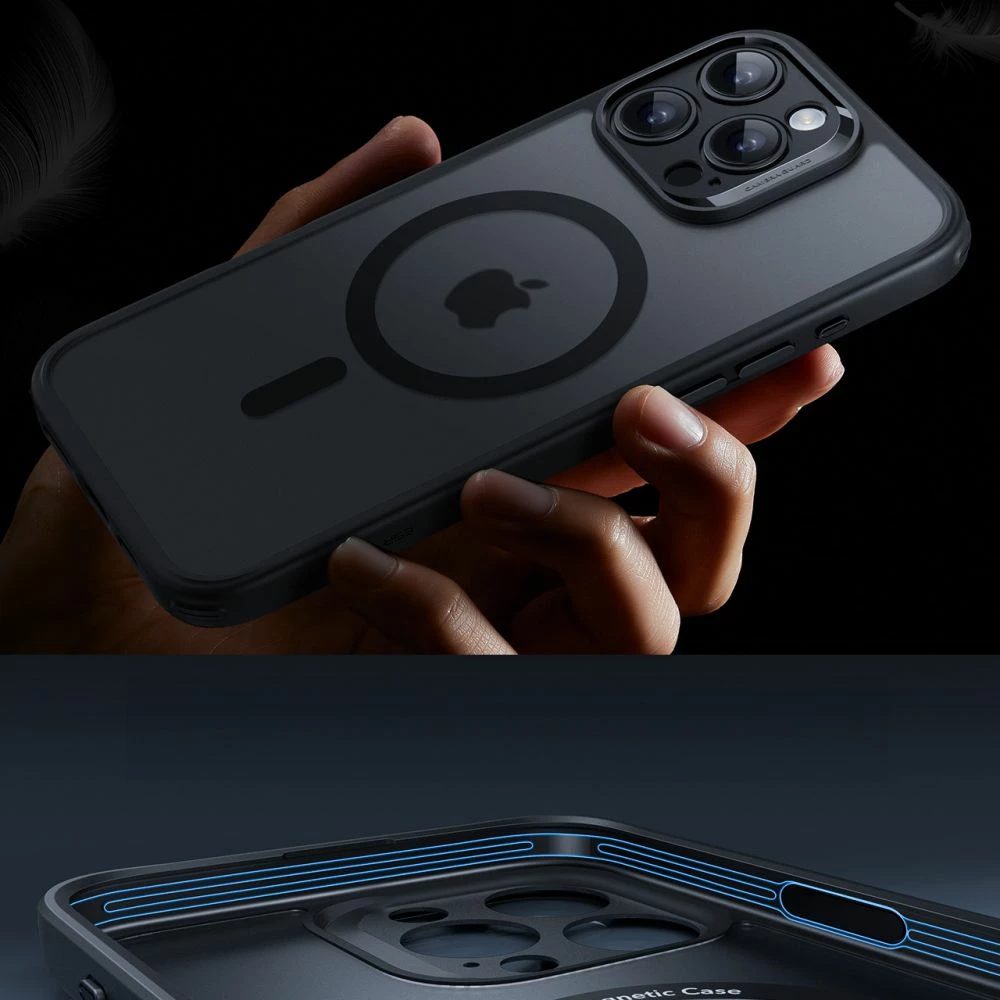 Mbështjellës ESR Classic Pro Set HaloLock MagSafe për iPhone 16 Pro, zi, me xham mbrojtës