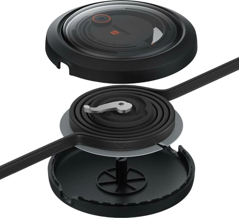 Kabllo karikimi 3-në-1 Baseus Free2Draw, 1.1m, 100W, USB-C/Lightning/microUSB, e zezë