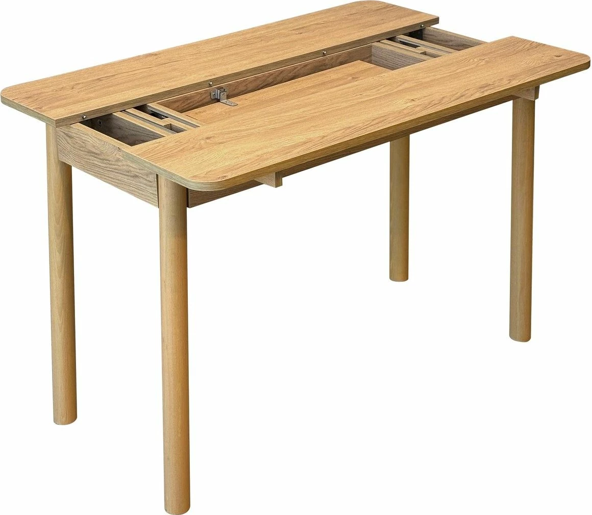 Tavolinë me karrige, set 5 pjesësh, ngjyrë lis dhe antracit, Skye Decor, Vina Mini 02 1053