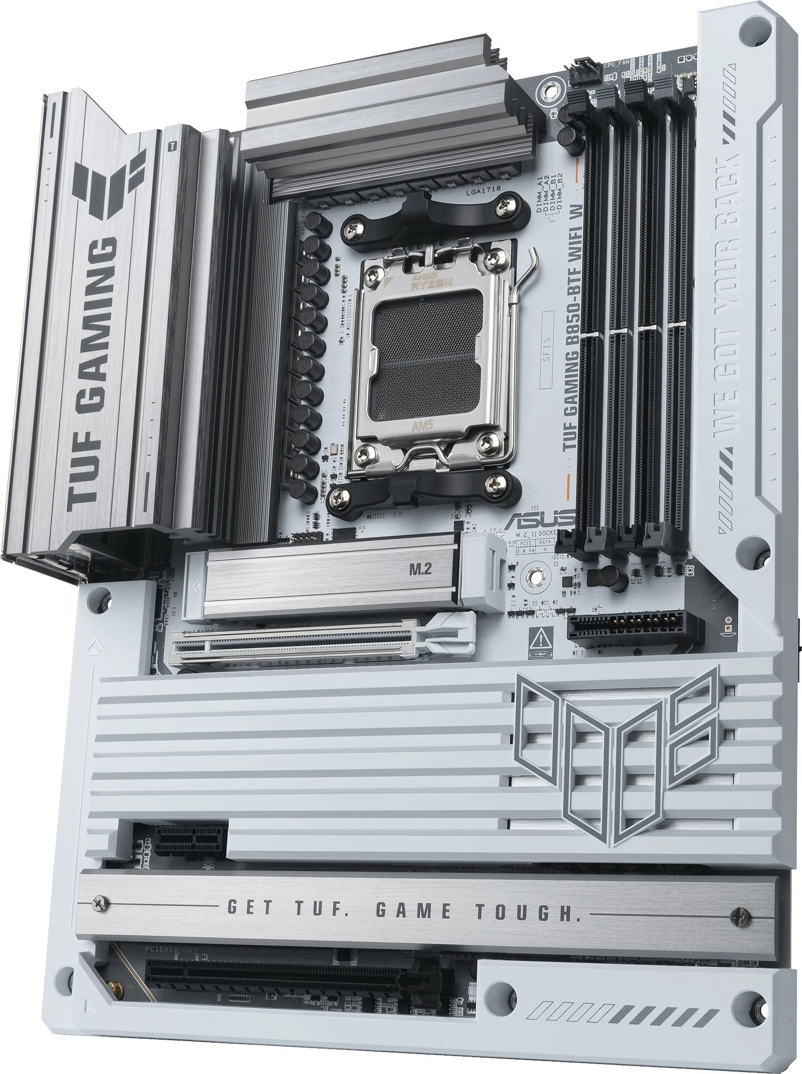 Pllakë amë ASUS TUF GAMING B850-BTF WIFI W, ATX, Wi-Fi, bardhë