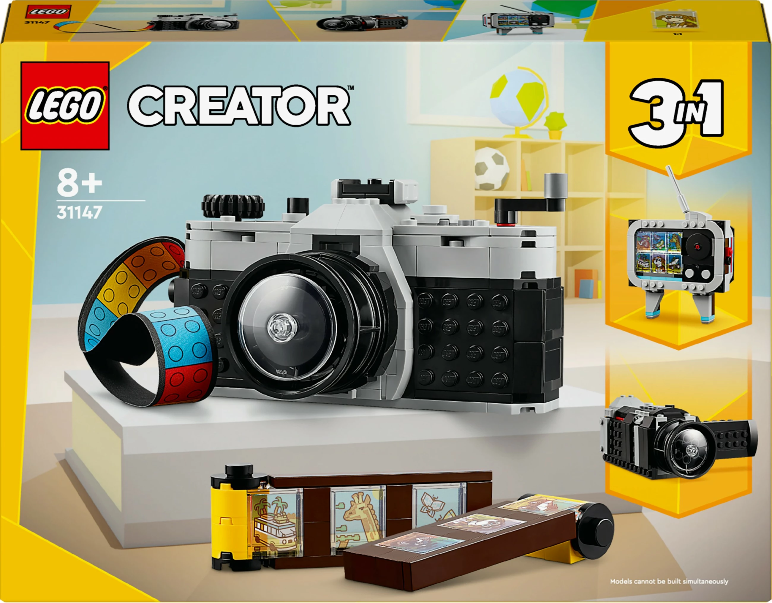Set ndërtimi LEGO Retro Kamera, 8 vjeç+, 261 pjesë, shumëngjyrëshe