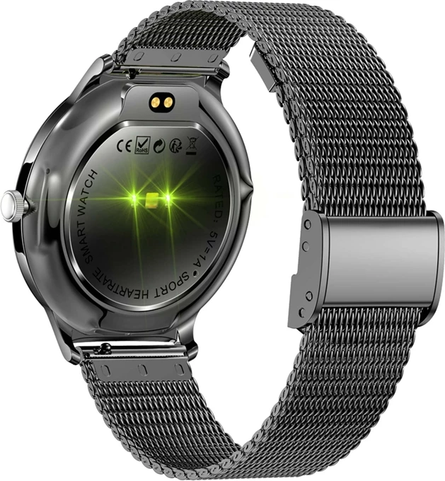 Smartwatch Colmi V89 1.43" AMOLED 466×466, thirrje me Bluetooth, 100+ sporte, SpO₂, IP67, bateri 4–6 ditë, çelik i zi