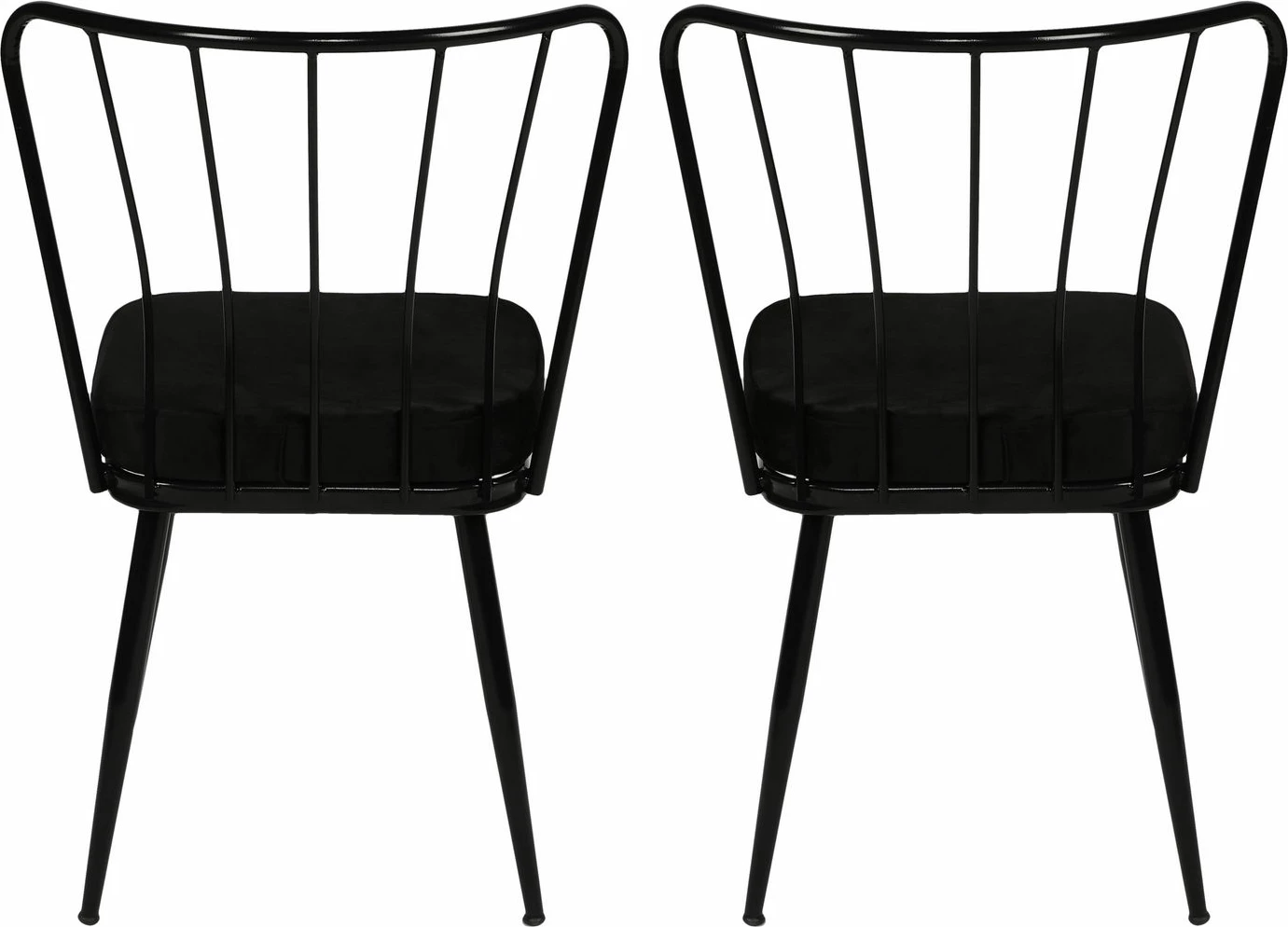 Set karrigesh moderne (2 copë), ngjyrë e zezë, Skye Decor, Yıldız 943 V2