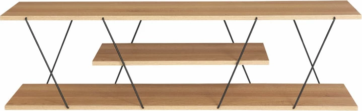 Komodë TV Tars, ngjyrë sonoma-e zezë, 120x30x33cm