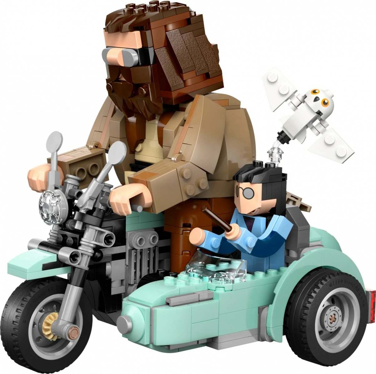 Set LEGO Harry Potter 76443, Motoçikletë me anësore Hagrid & Harry, 617 pjesë, plastikë
