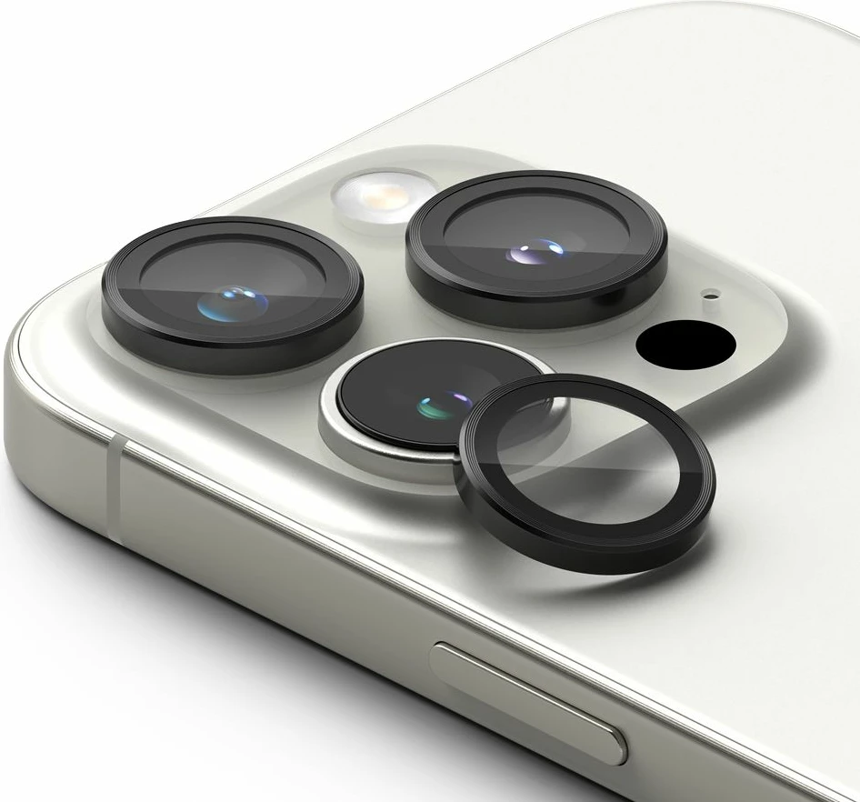 Mbrojtës kornize kamere Ringke për iPhone 16 Pro / 16 Pro Max, 2 copë, Zi
