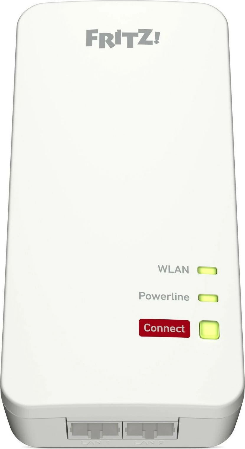 Set Powerline FRITZ!Powerline 1240 AX WLAN, 1200 Mbit/s, Ethernet Gigabit, Wi-Fi 6, Bardhë