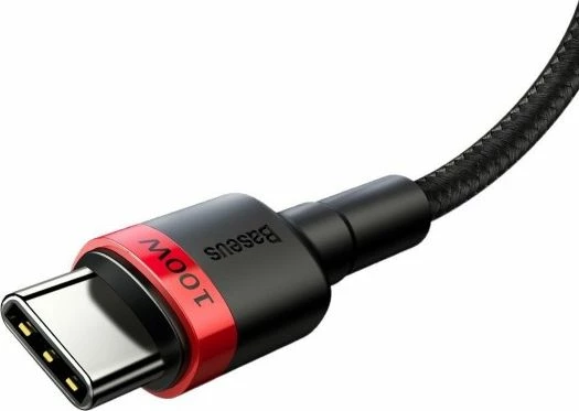 Kabel USB-C në USB-C Baseus BSU1520REDBLK 2 m 100W USB 3.0, zi/kuq