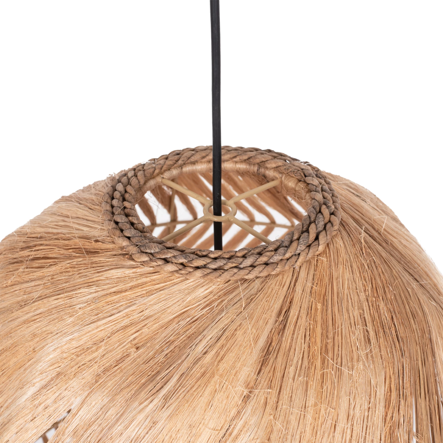 Llambë tavani sferike, fibra abaka natyrale, 45x45-80cm, FH7769