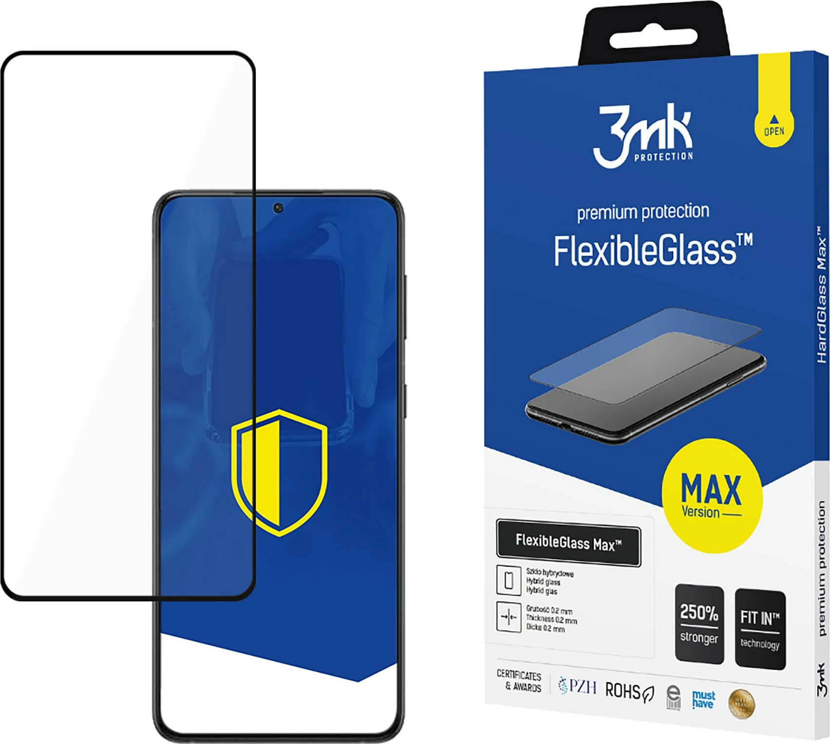 Xham hibrid mbrojtës për ekran, 3mk Protection FlexibleGlass Max, për Samsung Galaxy S22+ 5G
