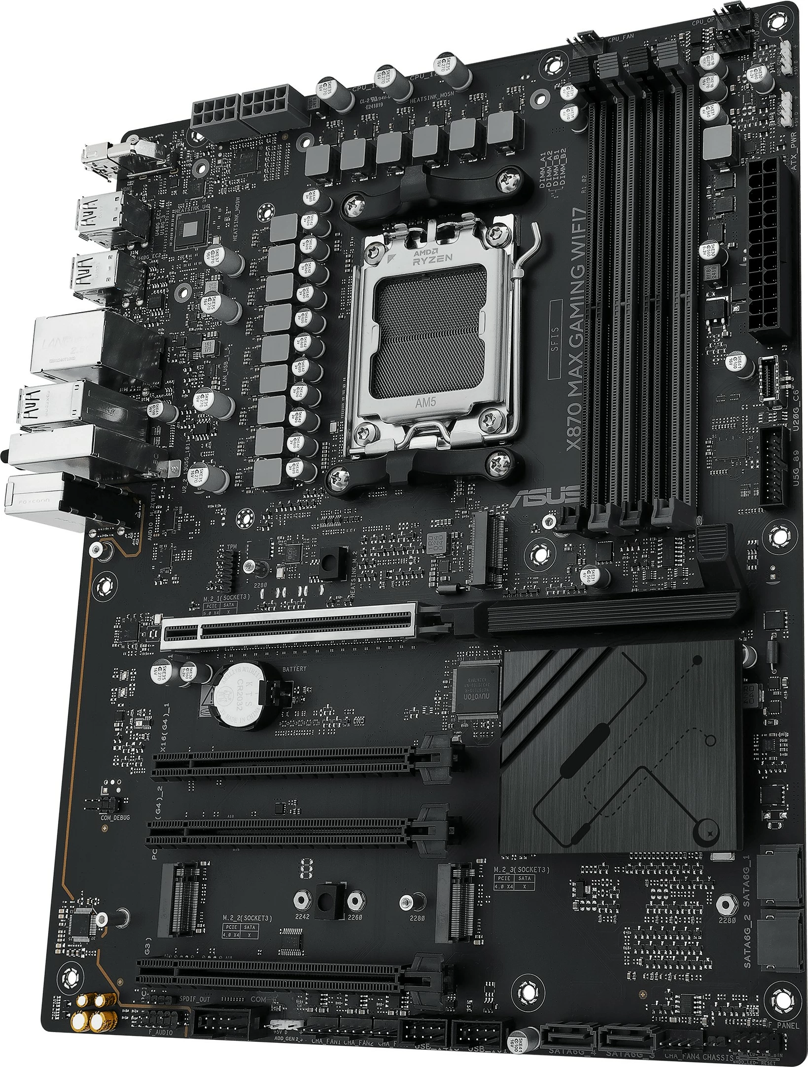 Pllakë amë ASUS X870 MAX GAMING WIFI7, Socket AM5, DDR5, ATX, Wi-Fi 7, e zezë