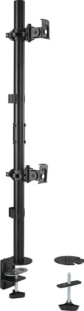 Krah vertikal për dy monitorë Kensington, Dual Monitor Arm, 32", kapëse/gromet, e zezë