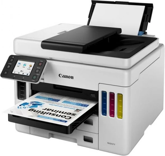 Printer multifunksional, Canon MAXIFY GX7050 (4471C006), MegaTank inkjet A4, 4-në-1, Wi‑Fi/LAN, ADF 50 fletë, kapacitet 600 fletë