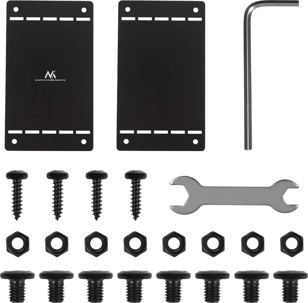 Organizues kabllosh nën-tavolinë Maclean MC-107 B, çelik, i zi
