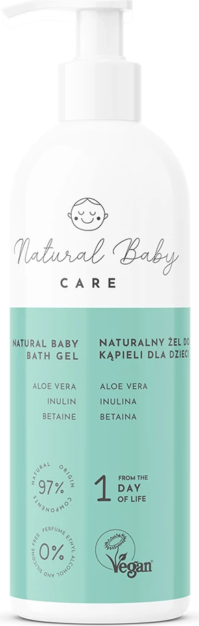 Xhel për dush për fëmijë Natural Baby Care Natural Baby Bath Gel, 200ml