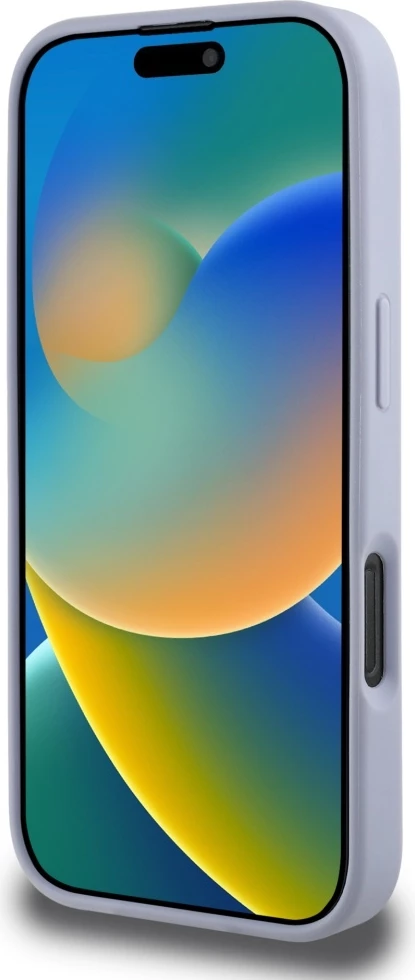 Mbështjellës Guess Hot Stamp 4G Pattern Triangle Metal Logo për iPhone 16 Pro Max, Vjollcë