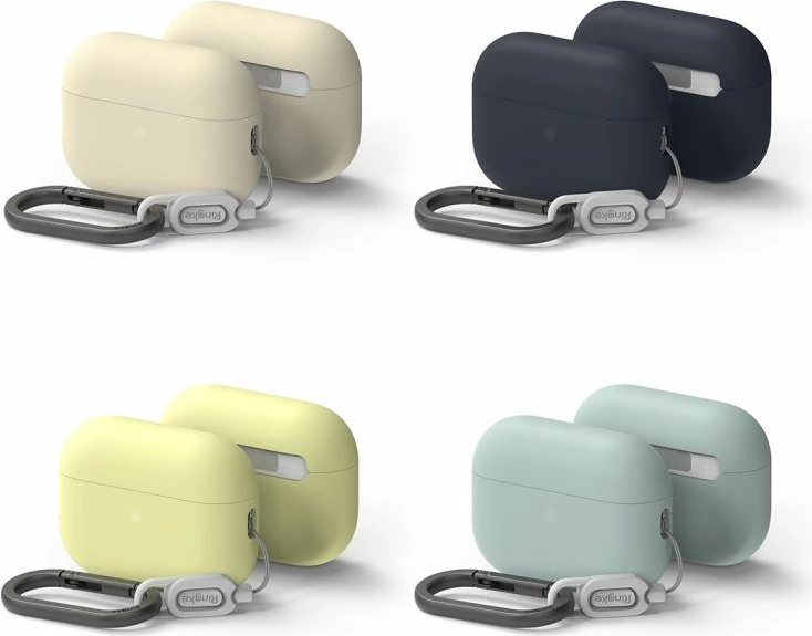 Mbështjellës Ringke për AirPods Pro/Pro 2, Silikon, i gjelbër, me karabiner
