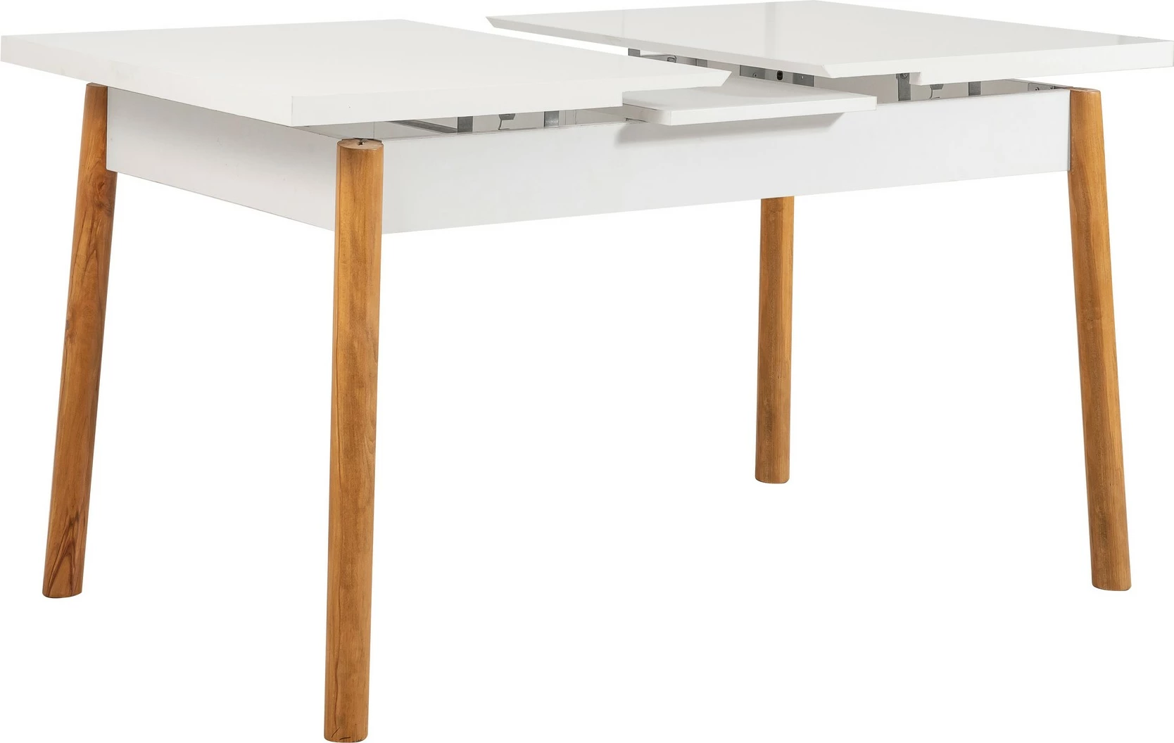 Tavolinë me karrige për ngrënie, e zgjatshme, 5 copë, Skye Decor, Santiago, e bardhë, e gjelbër