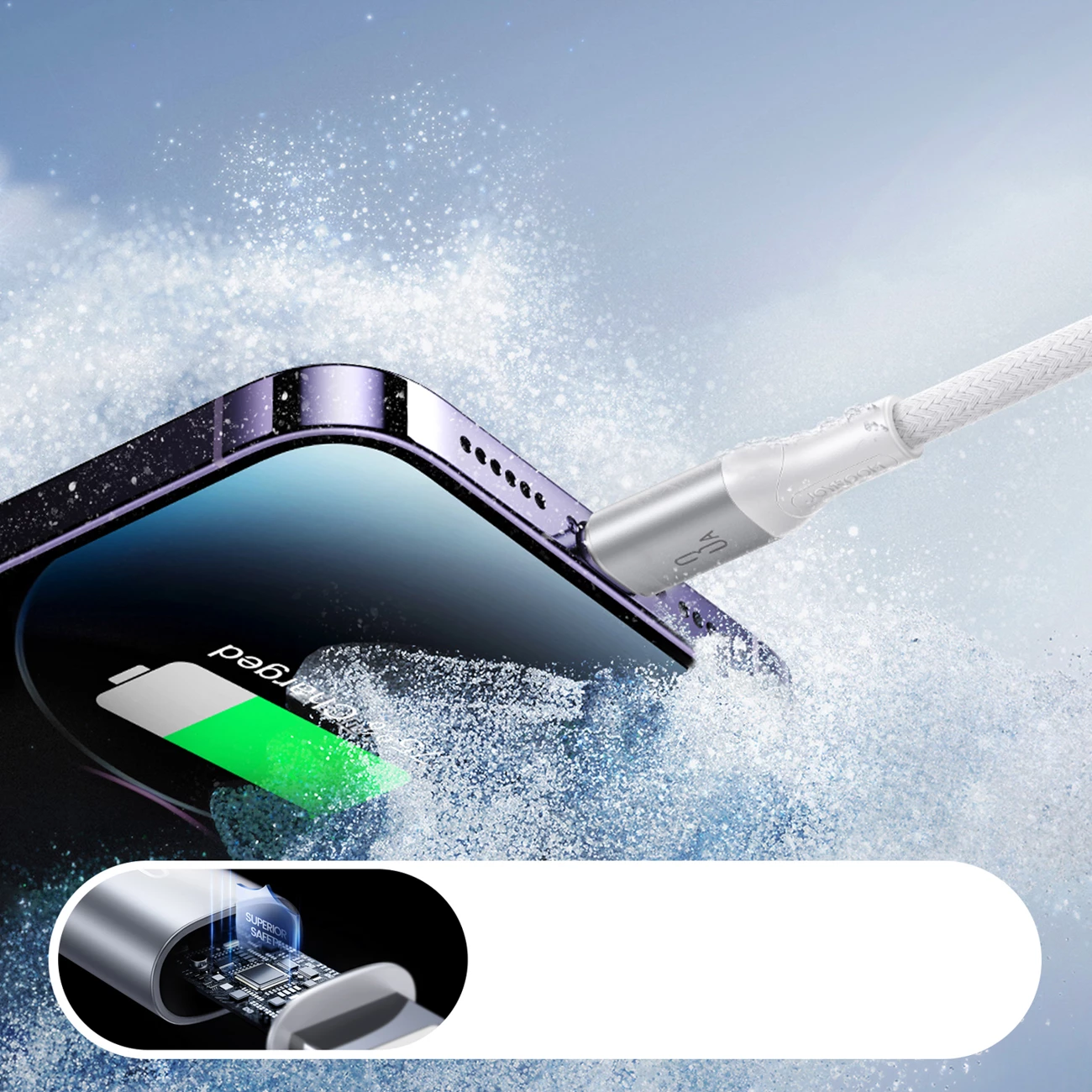 kabllo USB-A në Lightning Joyroom S-A28 1 m 3A USB 2.0, bardhë