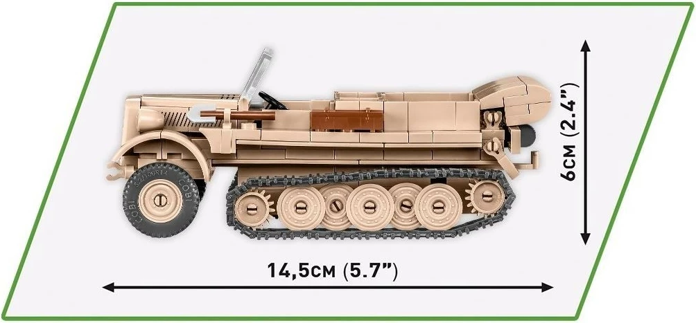 Set ndërtimi Cobi Klocki Sd.Kfz.10 DEMAG D7, 283 pjesë, 1:35, bezhë