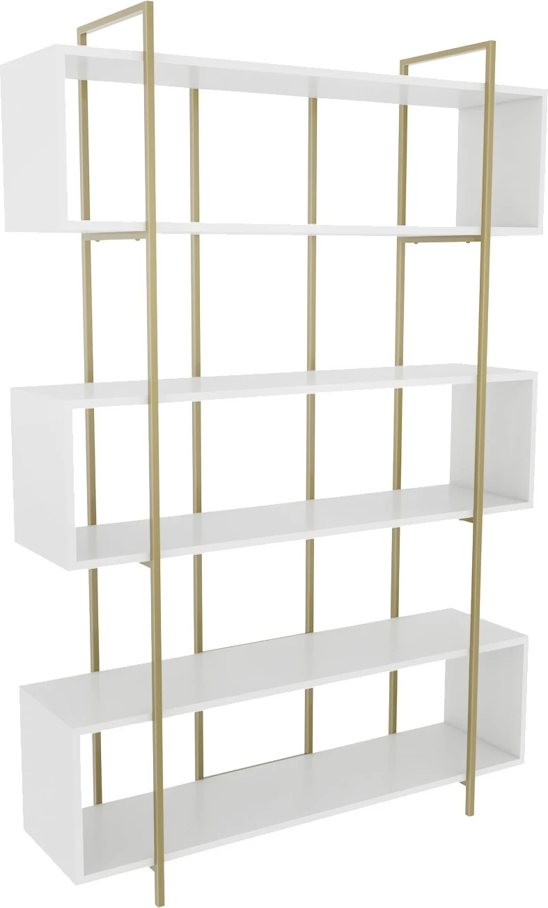 Raft librash Hanah Home, Bruti, i bardhë dhe ari